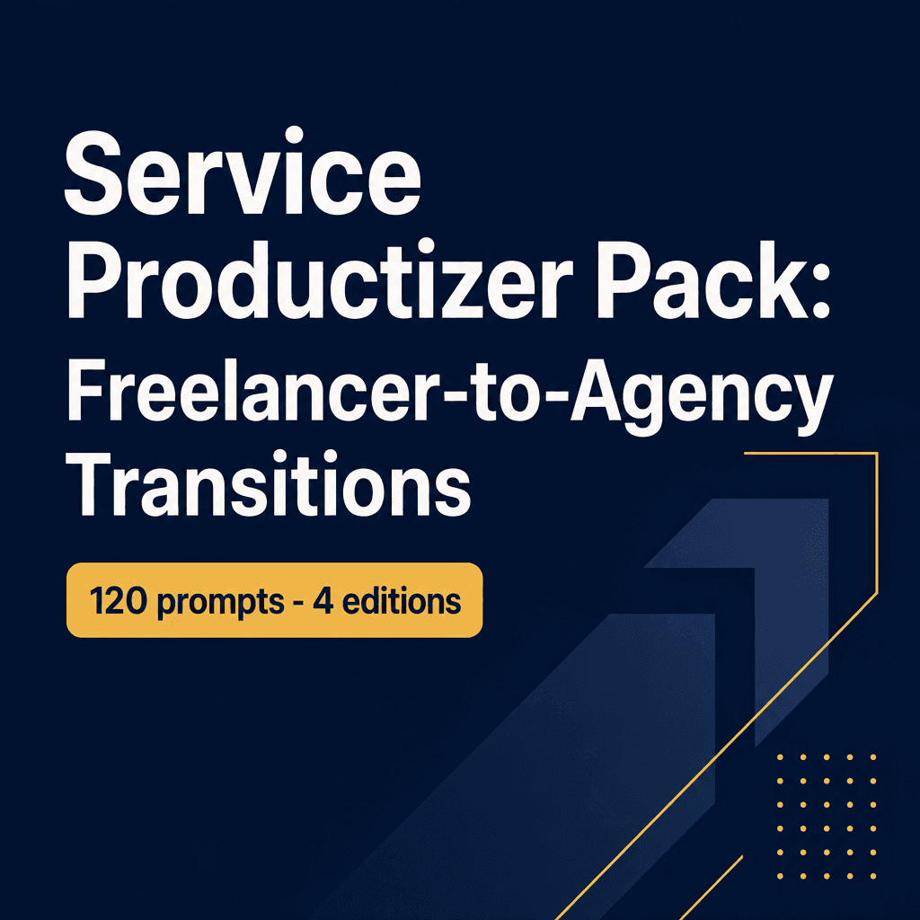 Service Productizer Pack: Freelancer-to-Agency Transitions