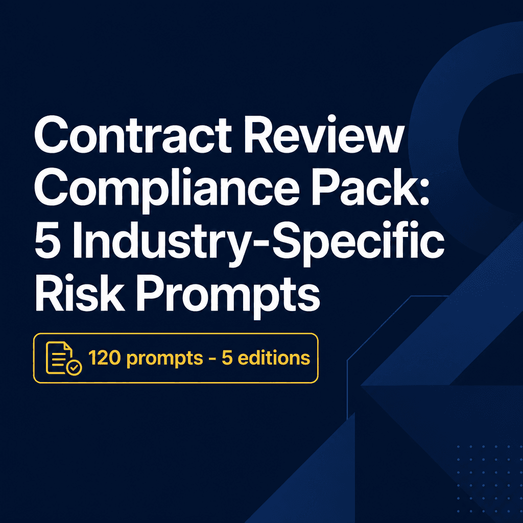 Contract Review in Minutes: 5 Industry-Specific Prompts