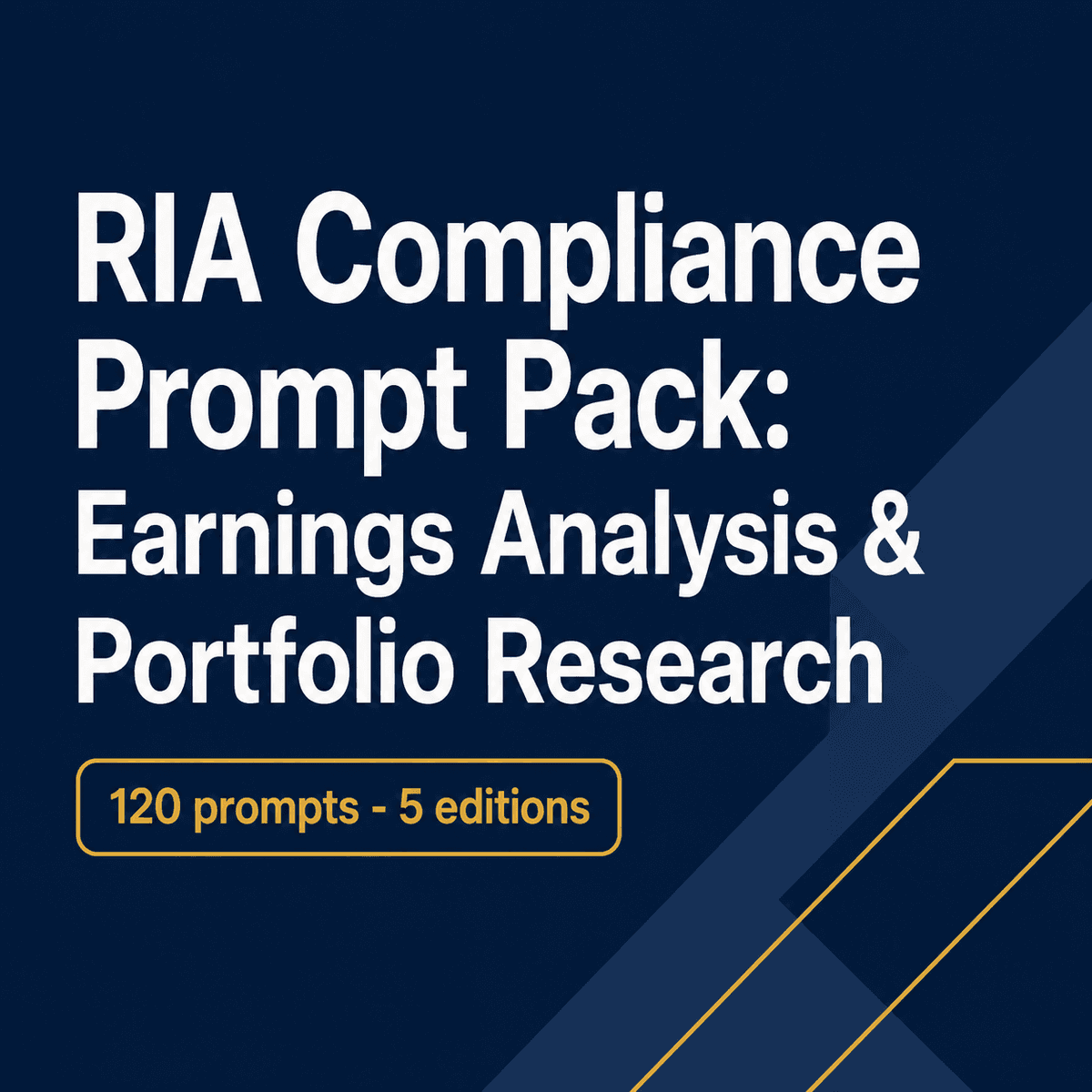 SEC/FINRA-Compliant AI Prompts for RIA Analysts
