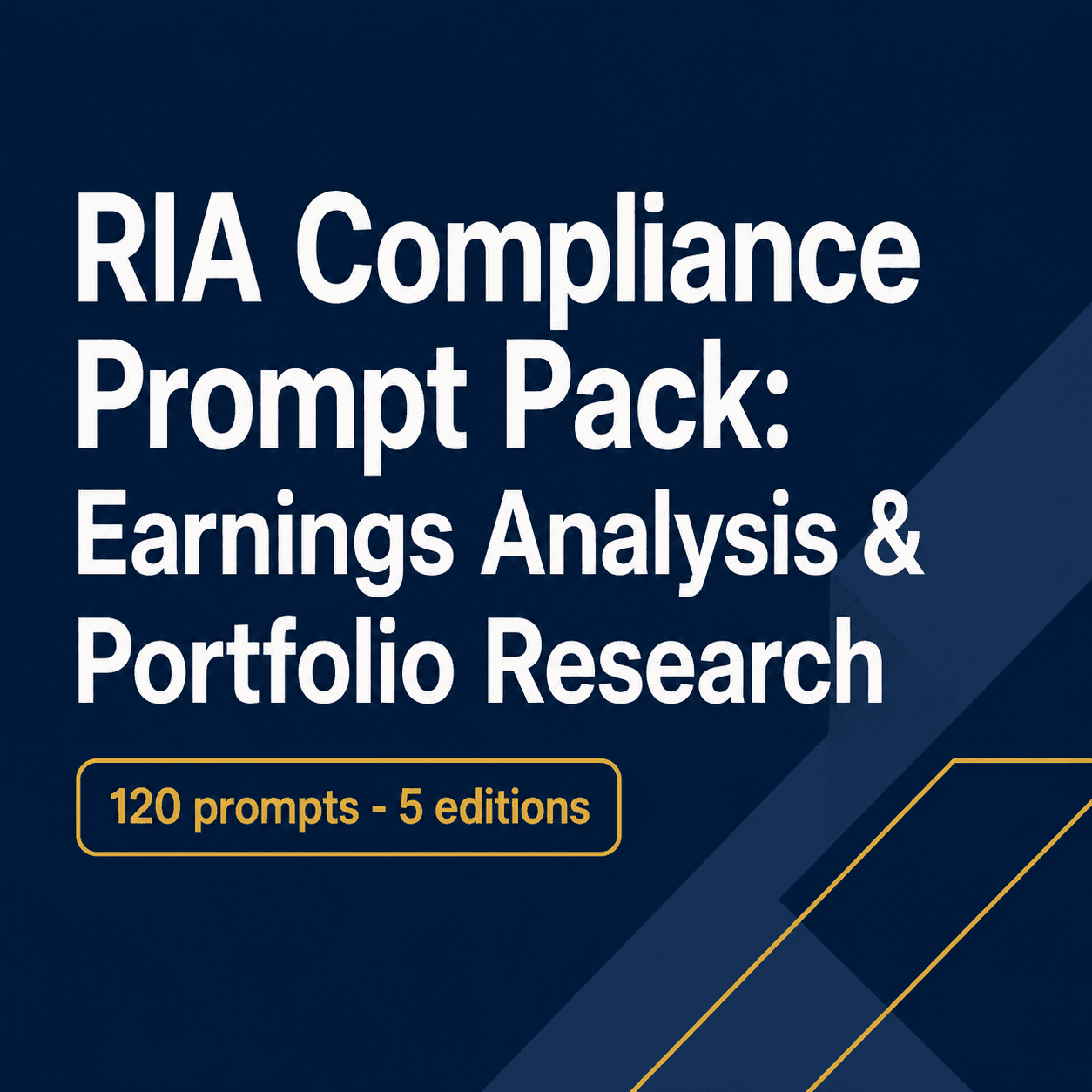 SEC/FINRA-Compliant AI Prompts for RIA Analysts