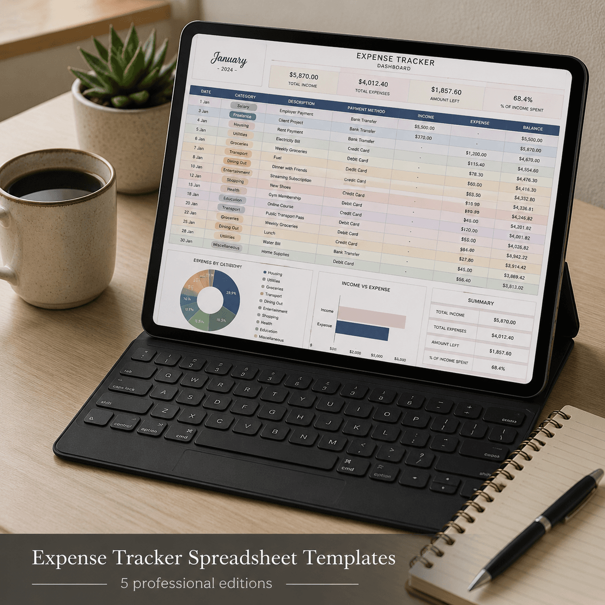 Expense Tracker Templates | 5 Ready-to-Use Spreadsheets