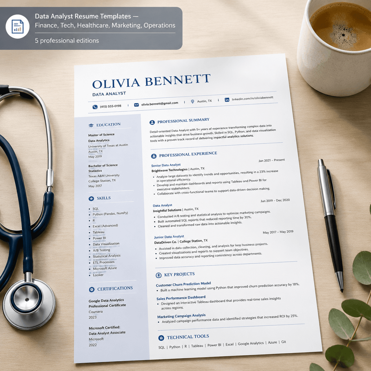 Data Analyst Resume Templates — 5 Industries