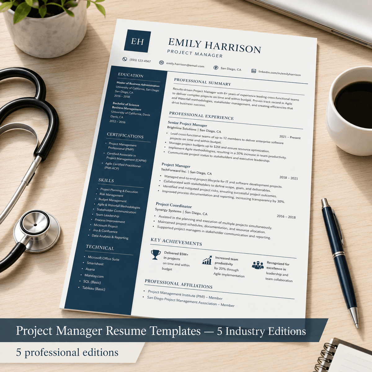 Project Manager Resume Templates — 5 Industries